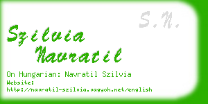 szilvia navratil business card